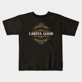 Lawful Good Funny Tabletop RPG Alignment Kids T-Shirt